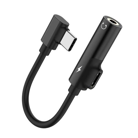 USB Type C to 3.5 MM Headphone Jack Adapter .